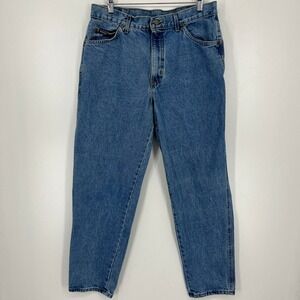 Vintage HIS Mens Blue Denim Jeans 36x32 Made in USA Medium Wash Relaxed Straight